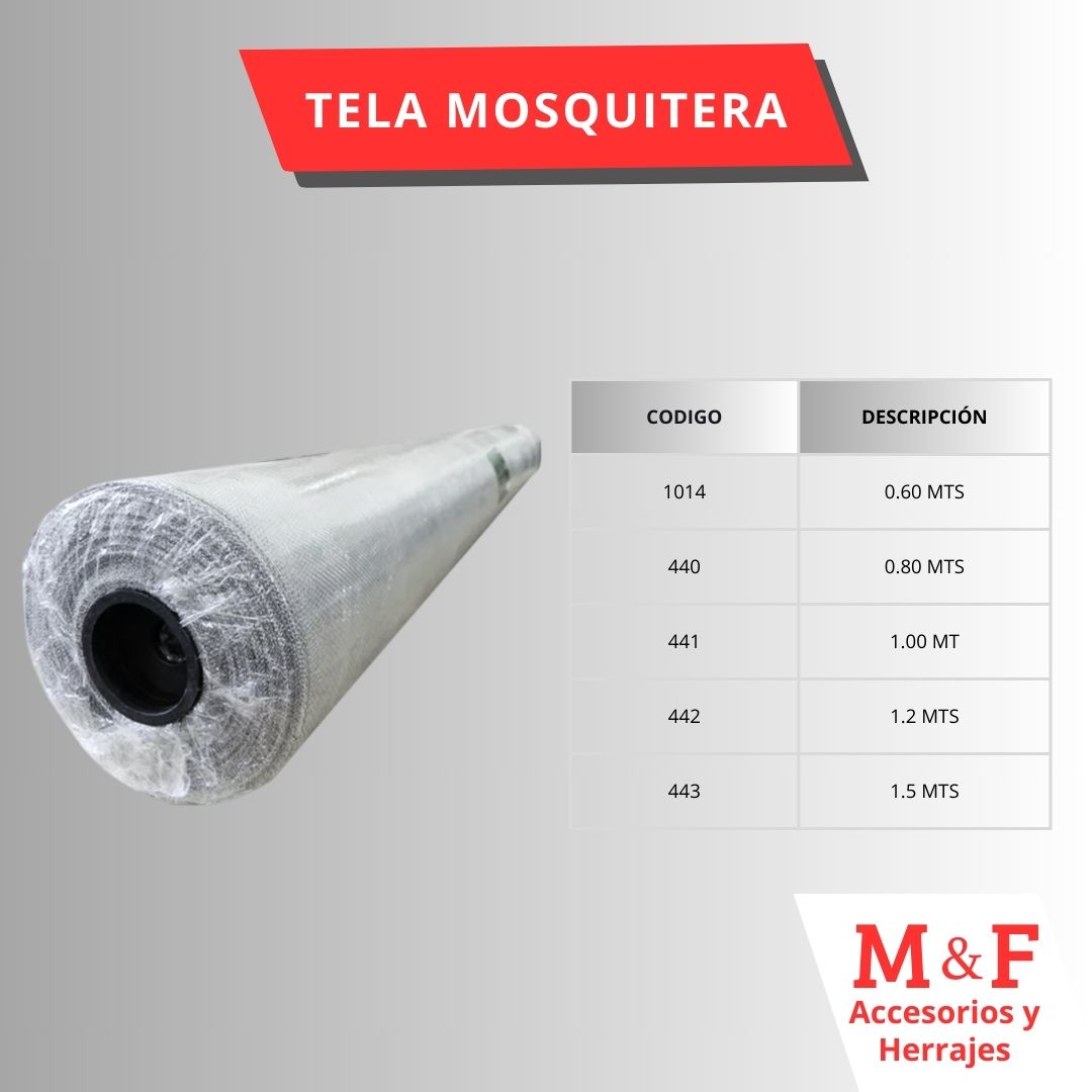 Rollo Tela Mosquitera 1.80x30 Mts 